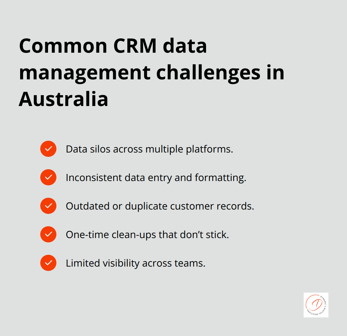 Checklist of frequent CRM data challenges facing Australian businesses - crm data management