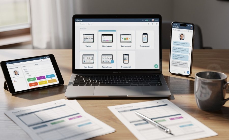 Ready-to-go Zoho CRM Templates (Tradies, Field Service, Recruitment, Professionals) + Claude AI Enhancements